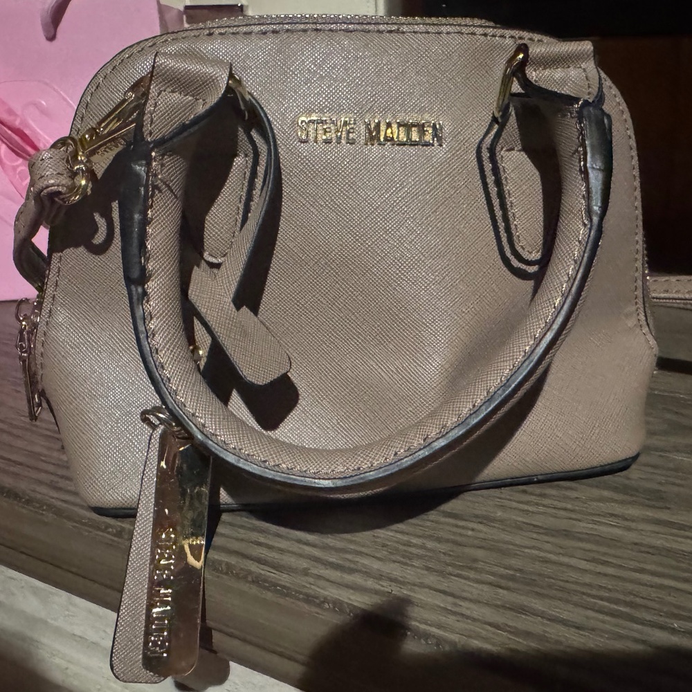 Steve Madden Tan Dumbbell Purse